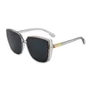 Ny mode stora ram solglasögon uv400 pc adumbral skyddsglasögon öga