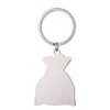 Party Gunst Blank Heat Transfer Keychain Christmas Lucky Bag Keychain Single-Sided Patch Ornament RRE14440