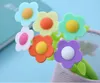 96pcs/Lot Creative Office Stationery Cute Flower Pen Plant Soft Glue Silicone Neutral Stationary