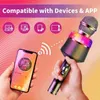 Microfones Karaoke Microphone For Kids Wireless Bluetooth Karaoke Portable Mic Speaker Player Recorder för KTV Birthday Party T220916