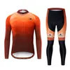 2024 Pro Mens Copper Winter Cycling Jersey مجموعة طويلة الأكمام الجبلية للدراجة ركوب الدراجات في التنفس MTB للدراجة ملابس ارتداء بدلة B35