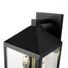 Modern Outdoor Wall Lamp Exterior IP45 Fixture Black Finished With Clear Glass Shade Used For Garden Courtyard