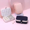 Jewelry Pouches 2 Layers Blue Organizer Capacity Necklace Earrings Rings Packaging Display Box Portable Travel Case Casket 4.6