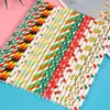 100Pcs Christmas Paper Straws Gold Straws Xmas Decoration Party Straws for Drinks Baby Shower Halloween Wedding Birthday FY5587 F0927