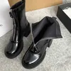 Boots High Heels Женщины 2022 Новый зимний Челси Шелси, дизайнерский бренд, роскошная застежка -молния.