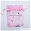 Jewelry Pouches Bags Butterfly Organza Pouches Jewelry Favor Bags Wedding Candy Party Packaging 2874 Q2 Drop Delivery 2021 Display Dh Dhgba
