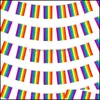 Dekoracja imprezy 30ft sznurka Rainbow Bunting Banner Gay Pride Flagi Rec Colorf Stripes na festiwal LGBT Carnival Home Bars Drop Deli Dhzuw