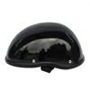 Casques De Moto Classique FRP Demi Casque Capacete Motoqueiro Casco De Moto Allemand Noir