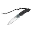 Främjande avancerad kullager Flipper Folding Knife D2 Satin Tanto Point Blade TC4 Titaniumlegering med G10 -handtag Fast Open EDC Pocket Knives R9815