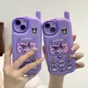 الحالات المصممة الفاخرة 3D kawaii لطيف اليابانية الرسوم المتحركة أنيمي حيوان مونستر كاتس CASE لجهاز iPhone 14 11 12 13 Pro XS MAX XR X SCHRACHPROUS