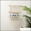 Tapestries Tapestries Rame Magazine Holder Handgeweven plantenmand Mand Hangende Tapestry Plant Organisator Farmhouse Home Room Decor Dhui1