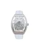 Ladies fashion diamond Watch barrel shape appearance titanium steel manufacturing metal shell rubber leather top designer team