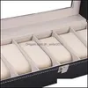 Jewelry Boxes Window Organizer Box For Save 6 Wrist Watches 656 Q2 Drop Delivery 2021 Jewelry Packaging Display Dhseller2010 Dhqlv