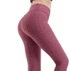 Kvinnors leggings hög midja yoga byxor kvinnors bubbla höft rumpa lyft anti celluliter leggings träning mage kontroll yoga tights2ms6