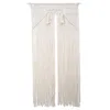 Cortina hecha a mano cuerda de algodón tejida decoración del hogar de la boda tapiz de macramé Fondo de sala de estar adorno colgante de pared puerta