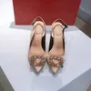 Tasarımcı Kadın Ayakkabı Ayakkabı Pist Glitter Rhinestones Kadın Pompalar Kristal Bowknot Saten Yaz Lady Ayakkabıları Orijinal Deri Yüksek Topuklu Parti Balo Ayakkabıları