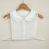 Bow Ties Linbaiway Fashion White Button Fake Collar For Women Shirt Blusa avtagbar falsk topptröja Dekor