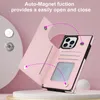 PU Leather Zipper Card Holder Wallet Cases for iPhone 14 Pro Max 13 12 11 XR XS X 8 7 Plus Sloots Slots Kickstand Cover Funda for Women with Counder Strap