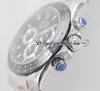 TWF V2 A7750 Cronografo automatico Orologio da uomo Lunetta in ceramica Quadrante nero Stick Bracciale OysterSteel 904L Stessa scheda seriale Orologi Super Edition Puretime A1