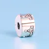 CZ Diamond Crown Clip Charm Real 925 Sterling Gümüş Takı DIY Boncuklar Pandora Yılan Zinciri Bilezik için Orijinal Kutu Klipler Takımları Set