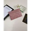 Luxury Designer Top Card Holder äkta läderväska Fashion Womens Men Purses Mens Key Ring Credit Coin Mini Wallet Bag Charm Frame
