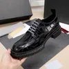 Luxe hommes chaussures habillées plat affaires bureau Oxfords en cuir véritable concepteurs boucle en métal daim patine teinture ancienne chaussure décontractée