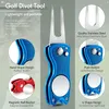 H9241 Vikbar Golfs Divot Tool Magnetisk Golfknapp Verktyg Golfbollsmarkör 10 färger