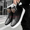 Deluxe Men's Small Boots White Buts British Fashion Sports Casual Shoe Boot Top Bash Breathable Zapatos Hombre B1