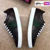 Buty designer haftowany skórzany dr. Dr Sneaker Sneaker Casual Mężczyzn Kobiety moda Sneakers gwiazdy haftowane bońki perły kolce kolce stadded