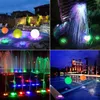 Decoração de festa 2022 Atualização 13 LED RGB Submersible Light com ímã e piscina de copo de sucção Underwater Night for Pond