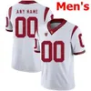 SJ Custom USC Trojans college voetbal jerseys 33 Marcus Allen 42 Ronnie Lott 43 Troy Polamalu Men Women Jeugd genaaid