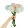 Decorative Flowers 5pcs Artificial Chrysanthemum Ball Bouquet For Bridal Wedding Home Office Party Garden Decor Fake Flower