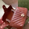 حقائب سهرة حقيبة كتف 2022 أعلى حقائب النساء Crossbody Classic Flap مصممين فاخر جودة جلد ذهبي سلسلة مخلب لون الكراميل محفظة 2022