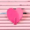 Creative Heart-Shaped Cute Hook Storage Holder For Badrum Kökhängare Stick på vägghängande dörrkläder Handduksställen 20220924 Q2