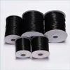 Cavo filo 10 m / lotto diametro 0,5 mm-2 mm filo di cotone cerato nero filo corda cinturino collana corda per gioielli che fanno forniture all'ingrosso 1531 Dha6A