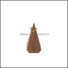 Jewelry Pouches Bags Jewelry Pouches Bags Natural Wood Cone Rings Holder Display Stand Organizer Finger Ring Storage Rack Drop Deliv Dhfcq