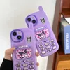 Étuis de créateurs de luxe 3D Kawaii Mignon Dessin Animé Japonais Anime Animal Monstre Chat Téléphone Cas Pour iPhone 14 11 12 13 Pro Xs Max Xr X Antichoc Couverture Souple