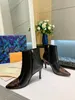 Leather padlock Ankle Boots side zip shoes Pointed toe Fashion Boot
