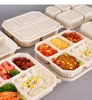 850ml Tek Kullanımlık 4 Parça Güvenli Yemek Hazırlık Konteynerleri Mikrodalga Gıda Depolama Öğle Yemeği Kutusu Gıda Konteyneri Sofra Takımı GWB15737