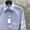 Clothing Tb Tnom Shirt Long Sleeve Boutique s for Tops Korean Men Oxford Hawaiian Vintage Male Longa