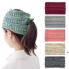 Girl Woman Headband Knit Ponytail Crochet Hair Accessory Yoga Sport Ins Elastic Hairband Super Stretch RRB15720