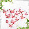 12pcs/Set 3D Hollow Out Butterfly Wall Sticker Decoration DIY Home Removable Butterfly Decal Wedding Party Window Decor Stickers BH7632 TYJ