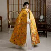 Cape Hanfu Scialle di Cape Hanfu Macchino in raso Maglieria Spring Autumn Autunno con cappuccio Long Poncho Mujer