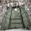 Parka à capuche avec col en fourrure pour femme, coupe courte, Slim, mode décontractée, Badge brodé, épais, manteau chaud d'hiver