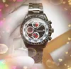 Automatische Quarz Mulit funktionelle Uhr Männer 41mm Edelstahl Präsident Herren importierten Kristallspiegel Retro Vintage Armbandwatch Montre de Luxe Geschenke