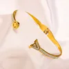 Projektant Bangle Designer Bracelets Kobiet Letter Jewelry 18K Gold Splated 925 Srebrny stal ze stali nierdzewnej opaska na mankiet mody Akcesoria biżuterii