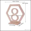Party Decoration 1-40 Hexagon Wooden Table Numbers With Holder Base Wood Sign Seat Number For Wedding Banquet Seating Assignmentparty Dhbnu