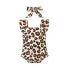 Rompers Toddler Romper 2022 Summer Fashion Nyfödda Baby Girl Clothes Cotton Leopard Tryckt ärmlös Jumpsuit Baby Outfits J220922