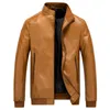 Jaktjackor plus storlek 6xl 7xl Men's Pu Jacka Solid Color Autumn Leather Coat Big Casual Fashion Luxurious Ytterwear Man