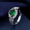 Presente de jóias de jóias de moda de moda de estilo e estilo americano em estilo esmerald verde e americano